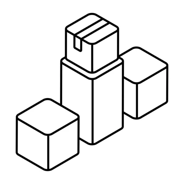 Icono Diseño Editable Cartones — Vector de stock