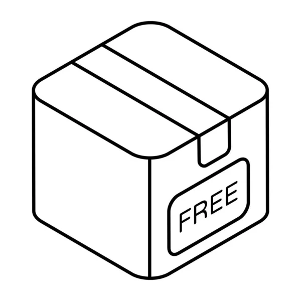Eine Editierbare Design Ikone Des Freien Paketes — Stockvektor