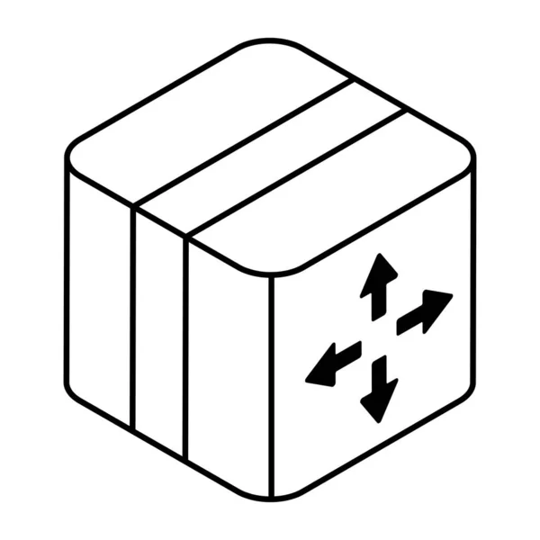 Diamant Sur Carton Icône Proposition Valeur — Image vectorielle