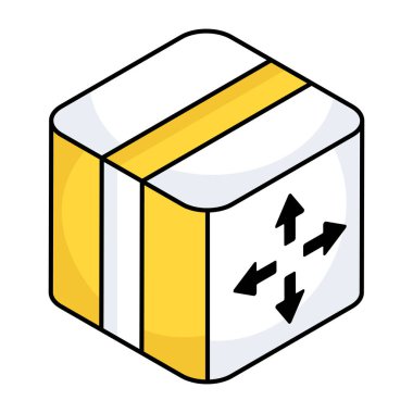 Paket yönünün moda tasarım simgesi 