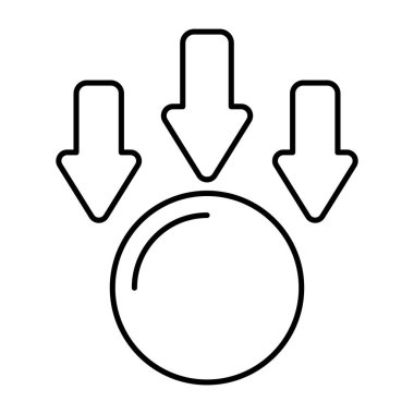 Düşen Ba 'nın kavramsal doğrusal tasarım simgesi
