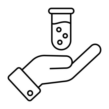      Test tüpünün düzenlenebilir doğrusal tasarım vektörü 