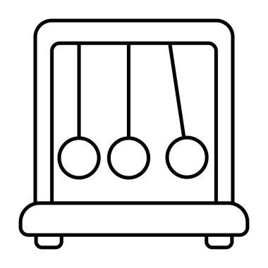 Newton beşiğinin düzenlenebilir tasarım simgesi 