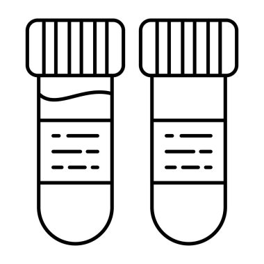      Test tüplerinin düzenlenebilir doğrusal tasarım vektörü duruyor 