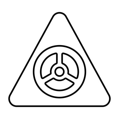 Trendy vector design of radioactive sign