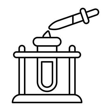      Test tüpünün düzenlenebilir doğrusal tasarım vektörü