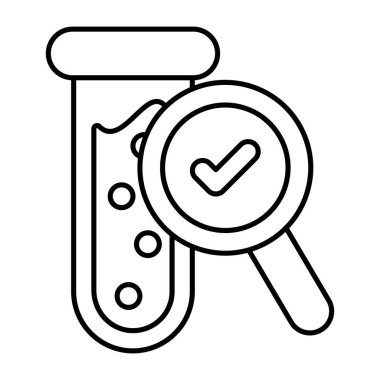 Arama test tüpünün bir simge tasarımı 