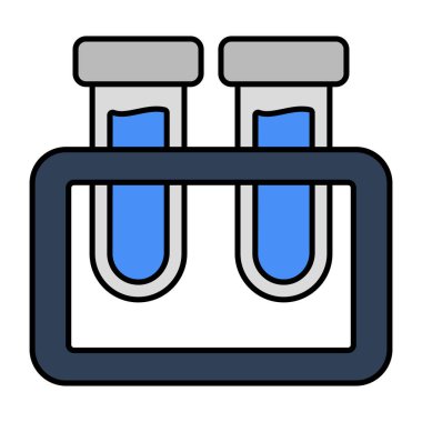      Test tüplerinin düzenlenebilir düz tasarım vektörü ayakta 
