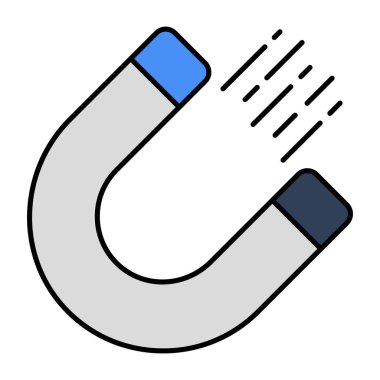 Mıknatısın düzenlenebilir tasarım simgesi 