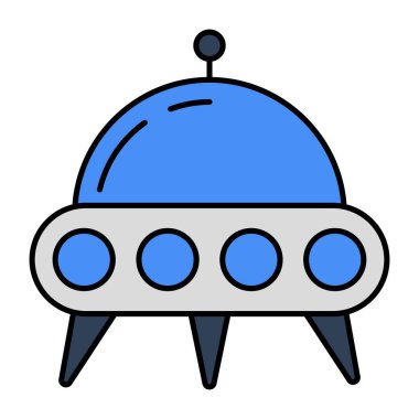 Uzay kapsülünün moda vektör tasarımı