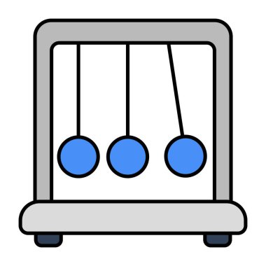 Newton beşiğinin düzenlenebilir tasarım simgesi 