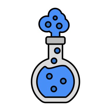 Kimyasal reaksiyonun düzenlenebilir tasarım simgesi