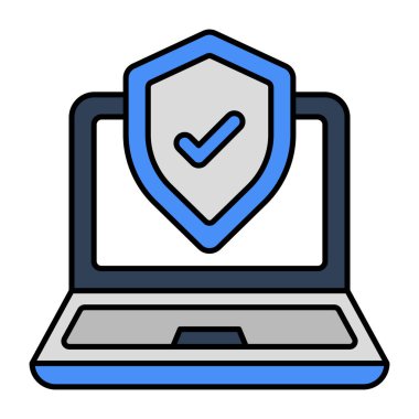 Sistem güvenliğinin yaratıcı tasarım simgesi 