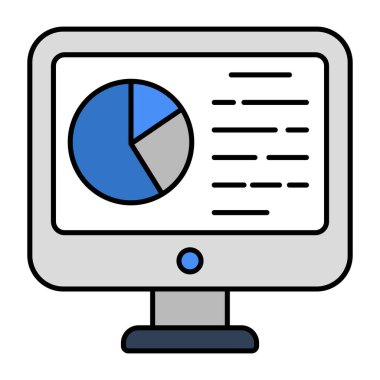 An icon design of online data analytics 