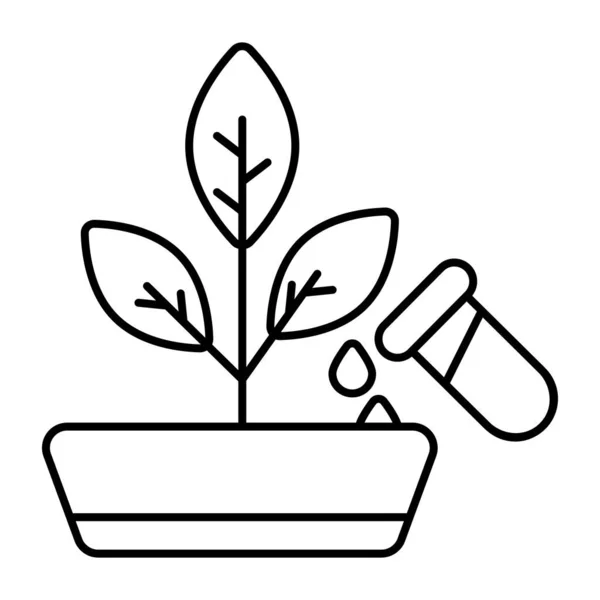 植物瓶的完美设计图标 — 图库矢量图片