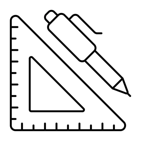 Идеальный Дизайн Иконки Прямоугольного Масштаба — стоковый вектор