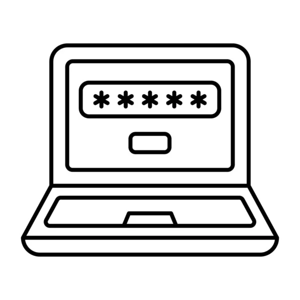 Design Icona Della Password Sistema — Vettoriale Stock