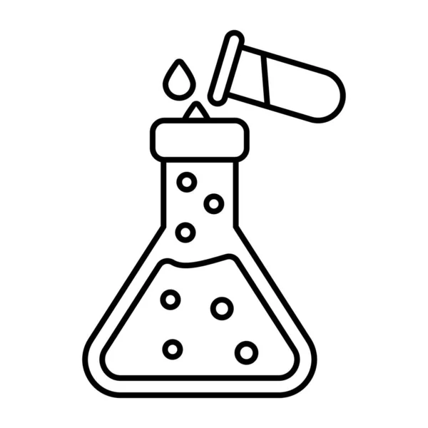 Icono Diseño Editable Frasco Químico Vector Experimento — Vector de stock