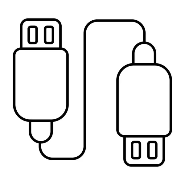 数据电缆的创意设计图标 — 图库矢量图片