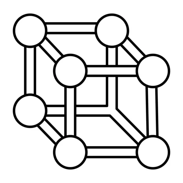 Návrh Ikon Krystalové Mříže — Stockový vektor