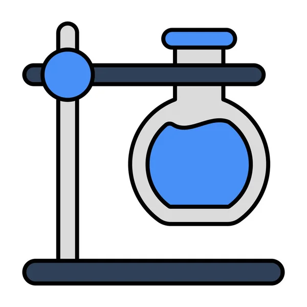 化学フラスコ 実験ベクトルの編集可能なデザインアイコン — ストックベクタ