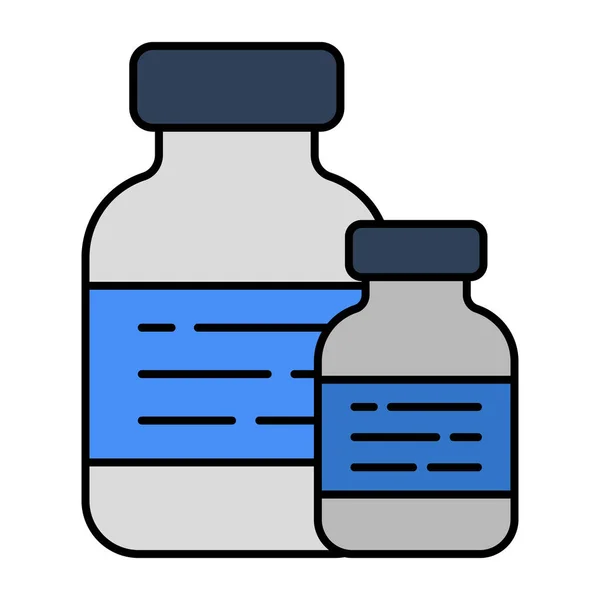 Eine Einzigartige Design Ikone Der Drogenflaschen — Stockvektor