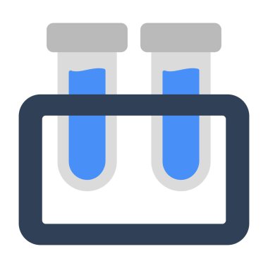      Test tüplerinin düzenlenebilir düz tasarım vektörü ayakta 