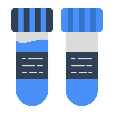      Test tüplerinin düzenlenebilir düz tasarım vektörü ayakta 