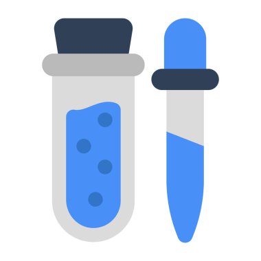      Test tüpünün düzenlenebilir düz tasarım vektörü