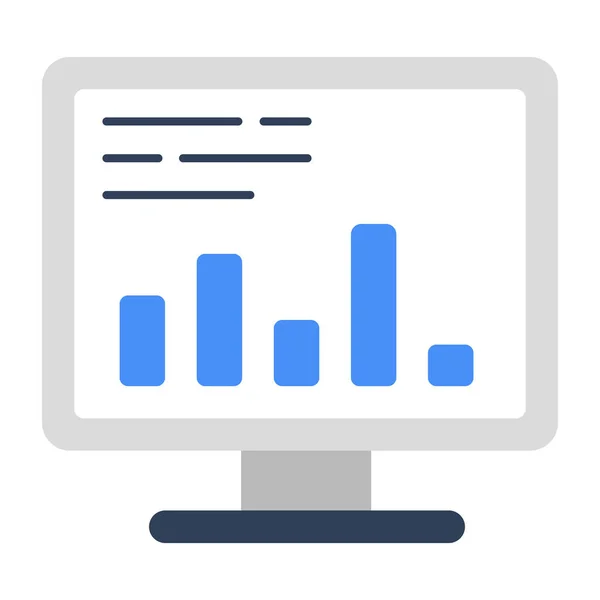 Icon Design Online Data Analytics — стоковый вектор