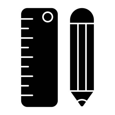 Geometrik araçları gösteren kalem