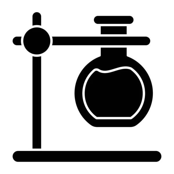 Редактируемый Дизайн Иконки Химической Колбы Вектор Эксперимента — стоковый вектор