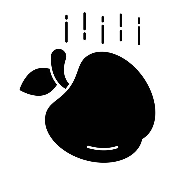 Une Icône Design Solide Pomme Tombante — Image vectorielle