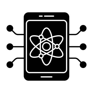 Gezici bilimin Ab simgesi tasarımı 