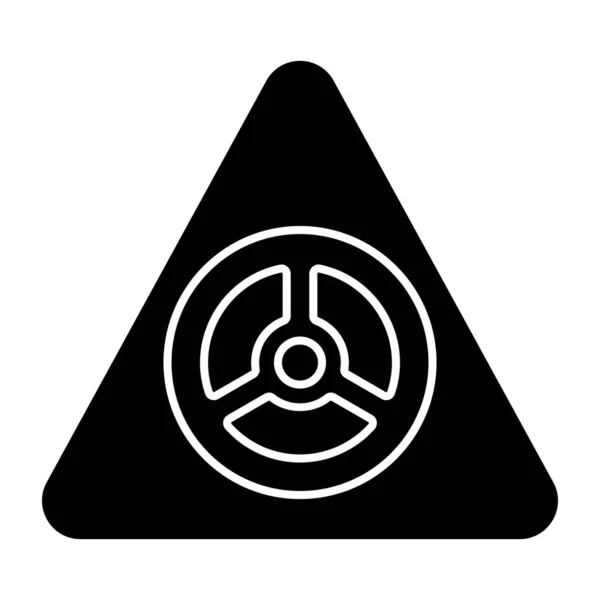 Trendy Vector Design Radioactive Sign — Stockvector