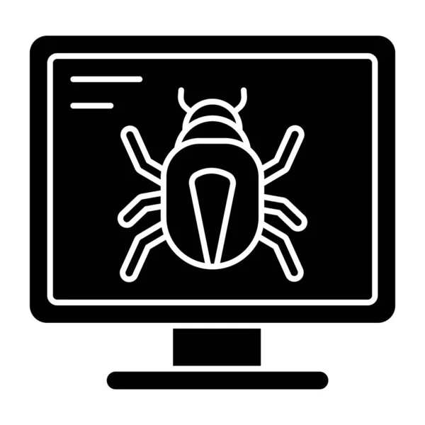 Een Premium Download Icoon Van Computer Bug — Stockvector