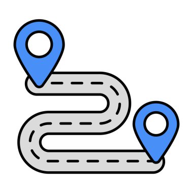 Güzergahın mükemmel tasarım simgesi 