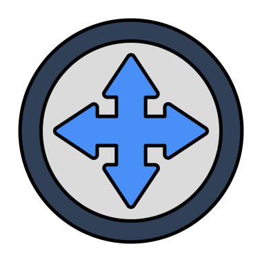 Modern design icon of directional arrows 