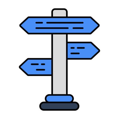 Modern design icon of roadboard 