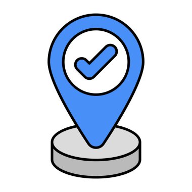 Doğrulanmış konumun eşsiz tasarım simgesi 