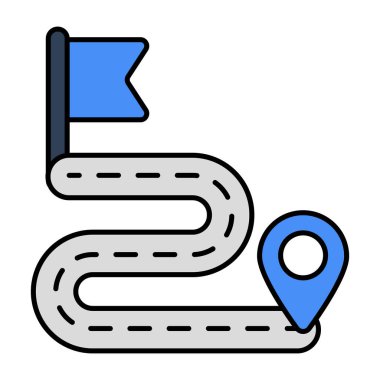 Trendy design icon of destination 