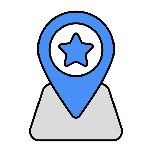 Star Placeholder Icon Favorite Location — Stock vektor