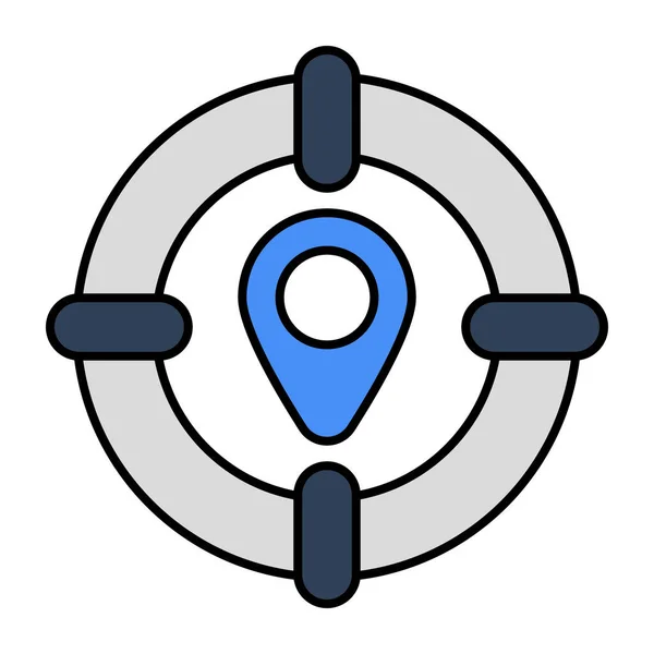 Unique Design Icon Location Target — Stock Vector