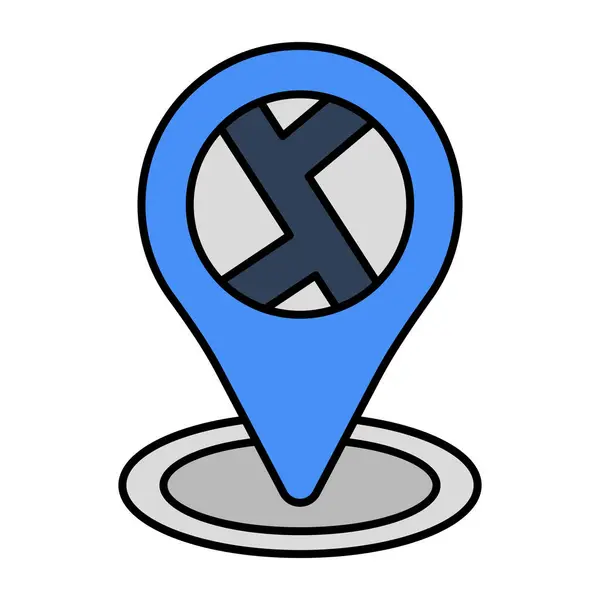 Editable Design Icon Location Pointer — Vector de stock