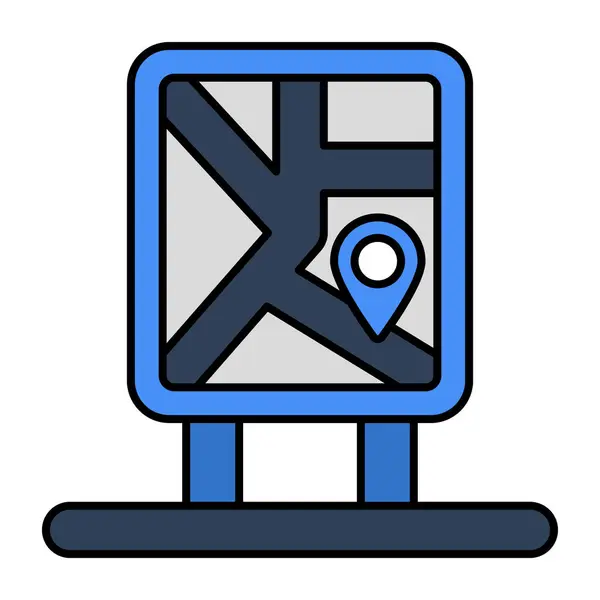 Icono Diseño Editable Placa Ubicación — Vector de stock