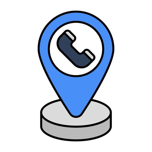 Receiver Pointer Denoting Concept Phone Location — Vector de stock