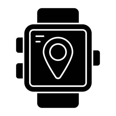 Creative design icon of smartwatch location 