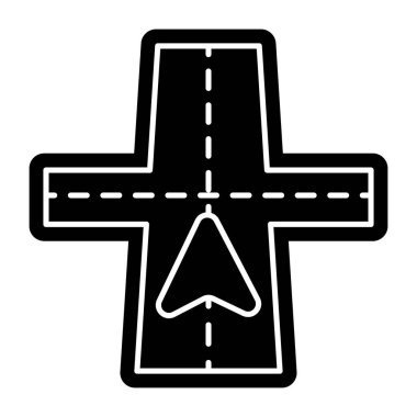 Yol konumu için sağlam bir tasarım simgesi 