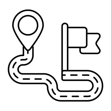 Trendy design icon of destination 