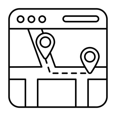 Çevrimiçi rotanın modern tasarım simgesi 